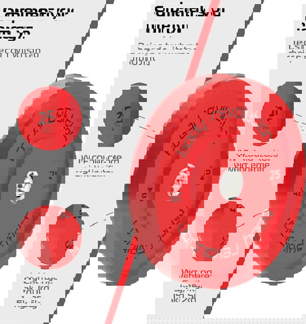 Body Revolution 2 x 25Kg Red Olympic Bumper Plates