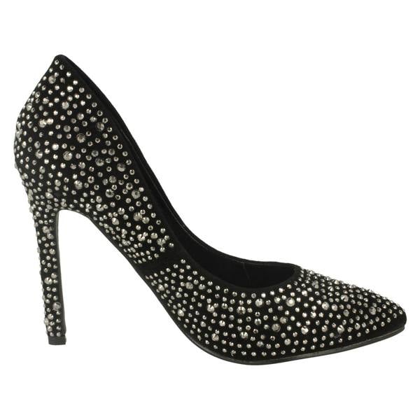 Anne Michelle Ladies Anne Michelle Diamante Court Shoes