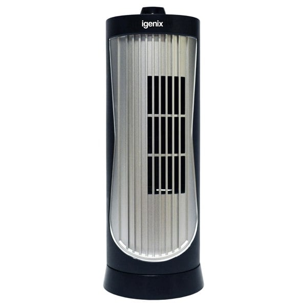 igenix Mini Tower Fan, Oscillating, 12 Inch, Black