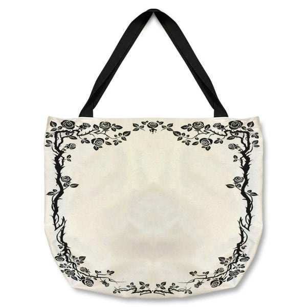 Benjamin Tate Design Rose & Vine Silhouette Tote bag