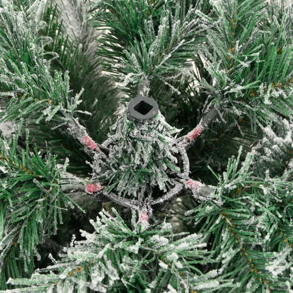 Berkfield Artificial Hinged Christmas Tree with Flocked Snow 180 cm