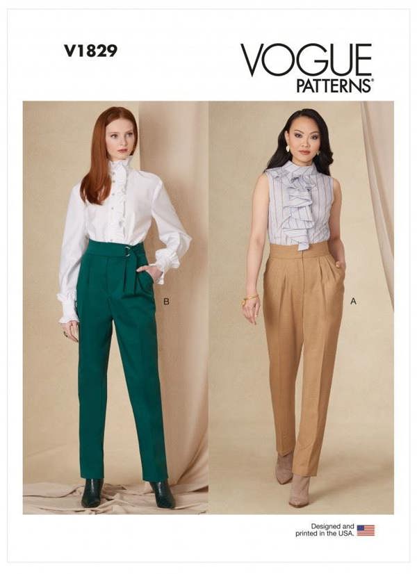 Vogue Sewing Pattern 1829, Trousers for Women, B5 (8-10-12-14-16) - Easy