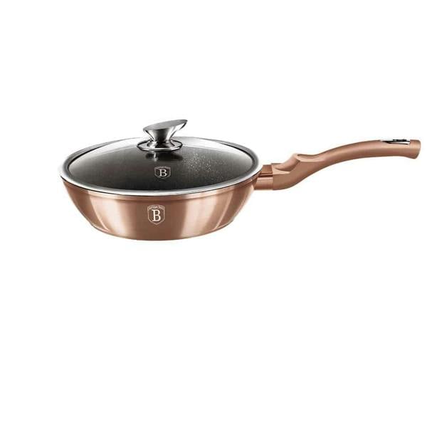 Berlinger Haus BH-1517 Rose Gold Deep Frypan with Lid - Berlinger Haus
