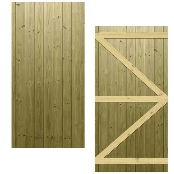 [rackhams variation] gate tongue & groove semi braced flat top [h.1800 x w.options] 8