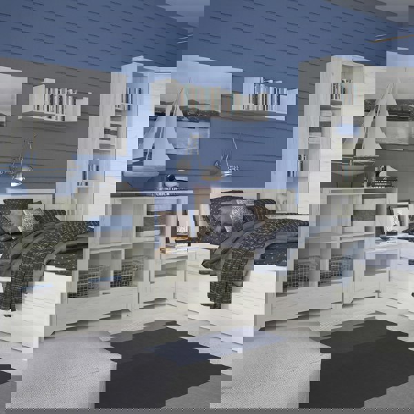 Furniture To Go Angel 1 Drawer Bedside Cabinet White Craft Oak