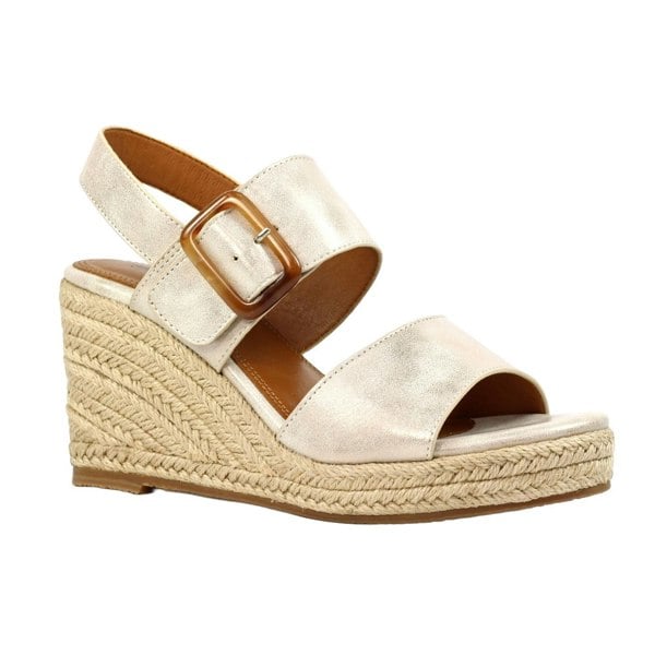 Lunar Womens Rochester Wedge Sandals - Beige