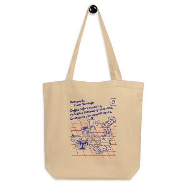 Anchor & Crew GUSTATORY Originals Postcards From Sunday Recycled Cotton Tote Bag