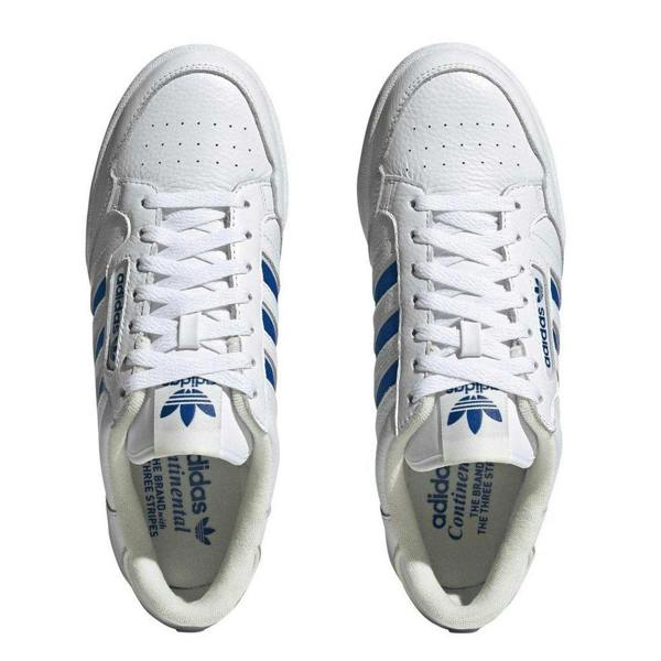 Adidas Mens Originals Continental 80 Stripes Leather Trainers - White - 