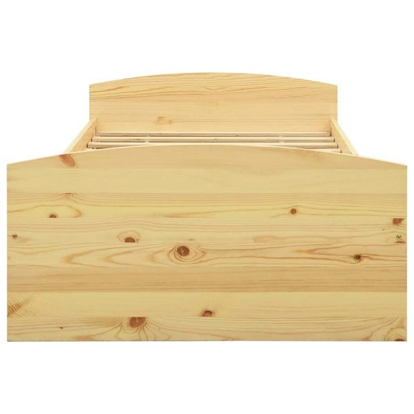 Berkfield Bed Frame with 2 Drawers Solid Pine Wood 90x200 cm