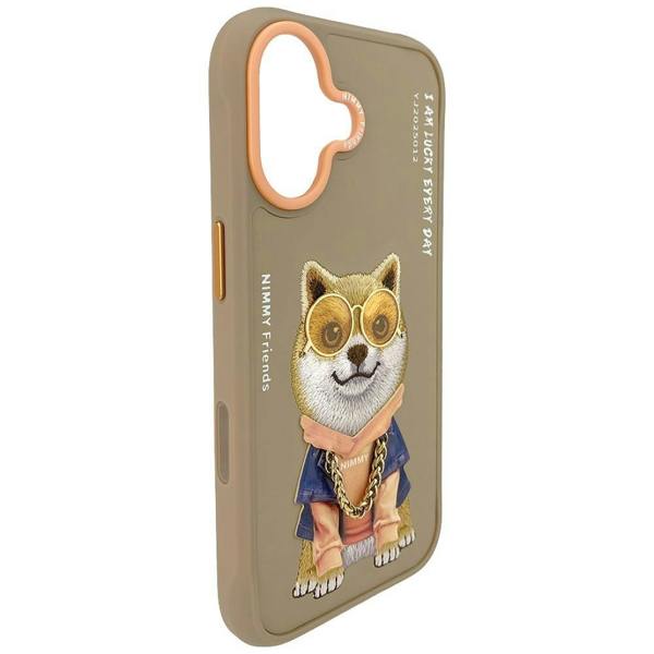 Nimmy Friends Nimmy Glasses Cool Dog Case with MagSafe for iPhone 17 6.3" Brown Orange - N-YJ-IP17-012-A
