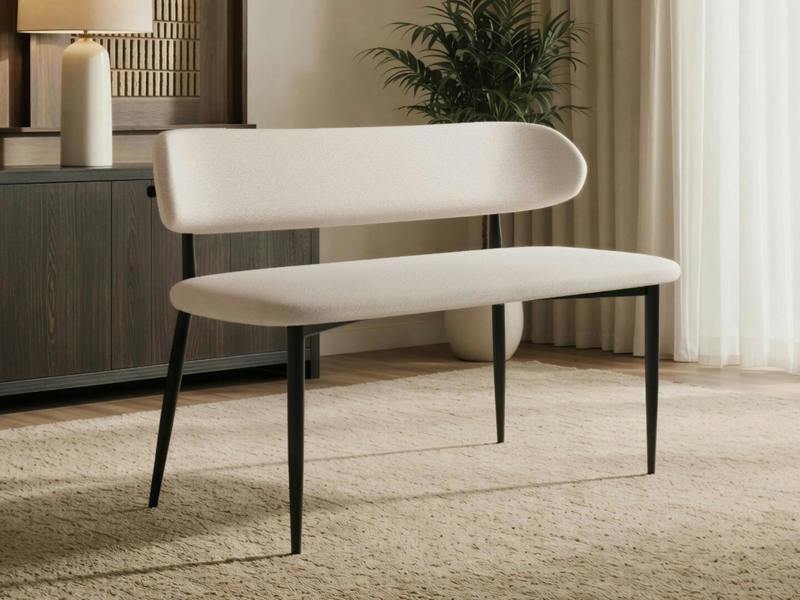 Cyra Upholstered Bench Beige