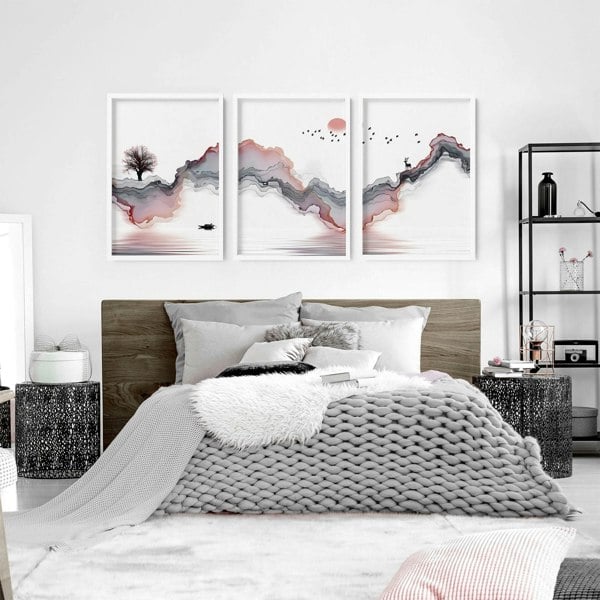 Zen bedroom decor | set of 3 wall art prints