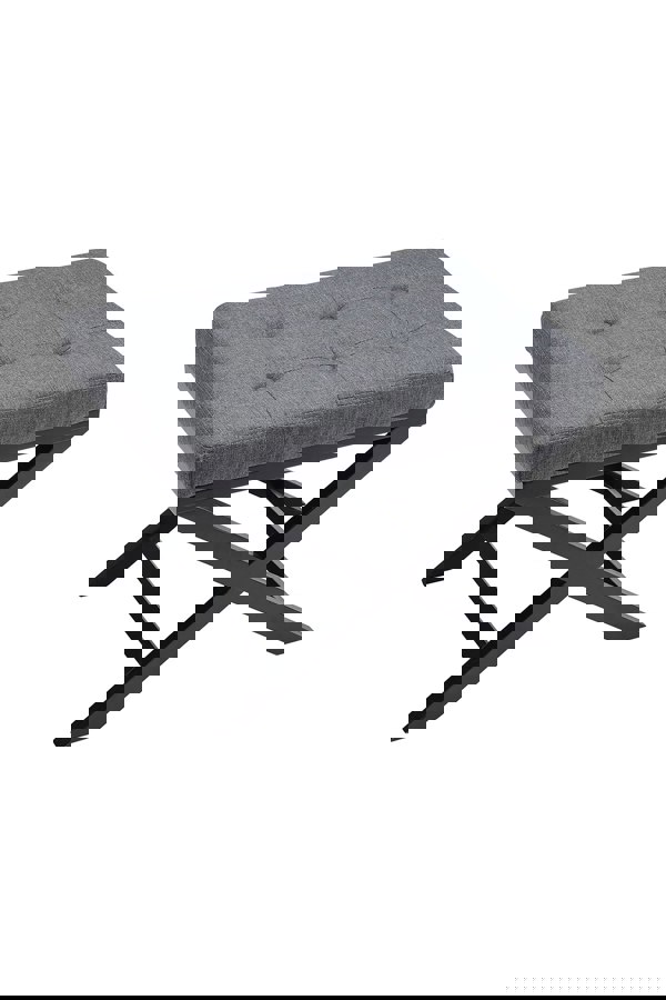 Living and Home Breckin Wood Dressing Footstool