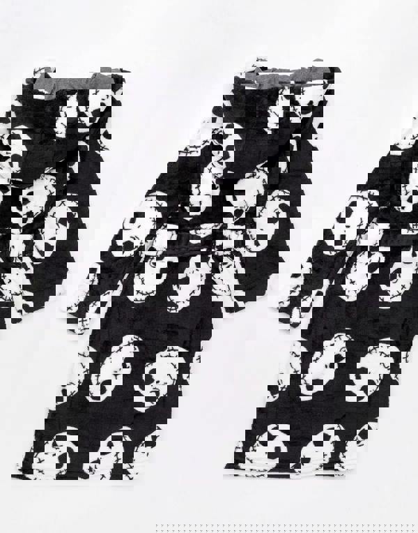 Disney The Nightmare Before Christmas Unisex Kids Black Jack Skellington Head All-Over Print Bathrobe