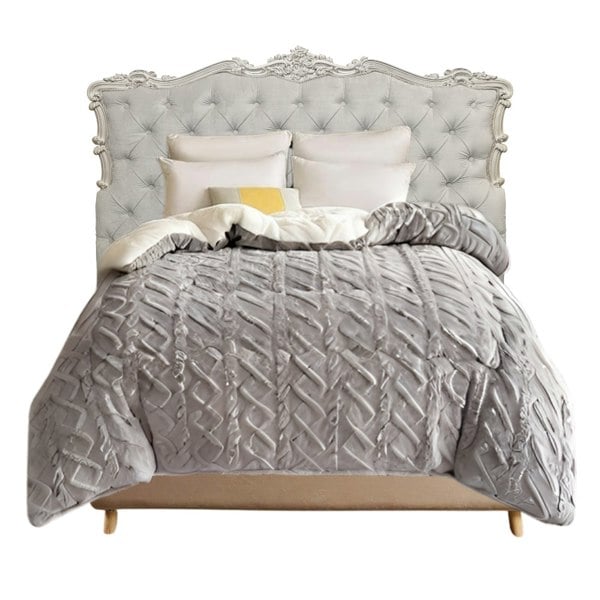 Anyhouz Anycozy Blanket Grey Cashmere Super Thick Warm Quilt Comforter