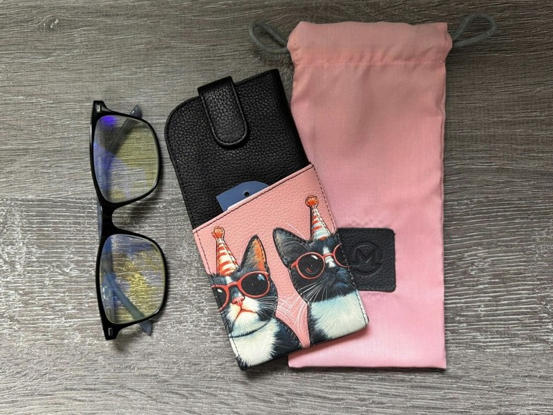 Mala Leather Cool Cats Wide Fit Leather Glasses Case