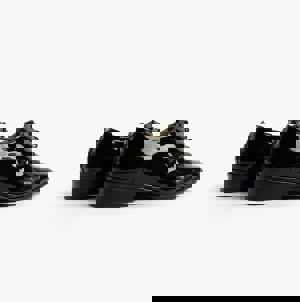 Montecatini Mens Patent Leather Evening Oxford Shoes Black