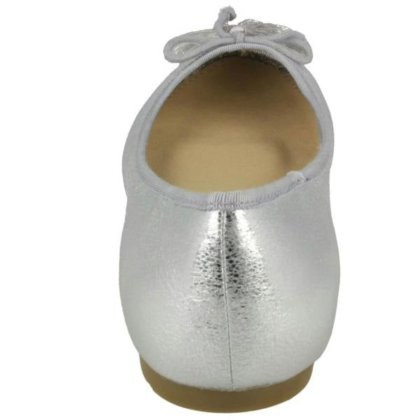 Spot On Ladies Spot On Flat Ballerinas With Tassel Bow Trim