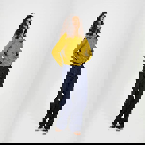 Brave Soul Olive Round Neck Jersey Knit Cardigan - Olive Image 3