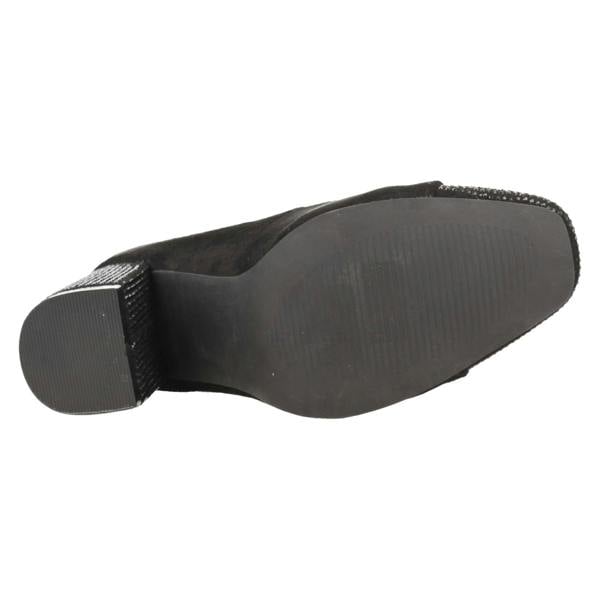 Spot On Ladies Spot On Diamante Heel And Toe Cap Court Shoes  F90138