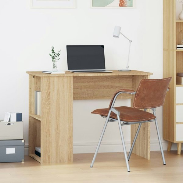 Berkfield Desk Sonoma Oak 100x55x75 cm Engineered Wood