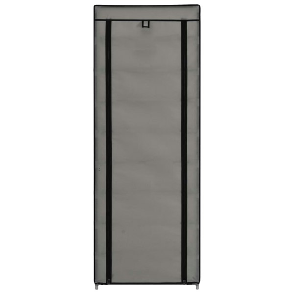 Berkfield Shoe Cabinet with Cover Grey 57x29x162 cm Fabric