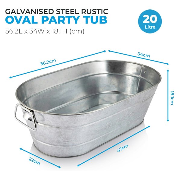 Subcold Barcool 20L Galvanised Steel Party Tub