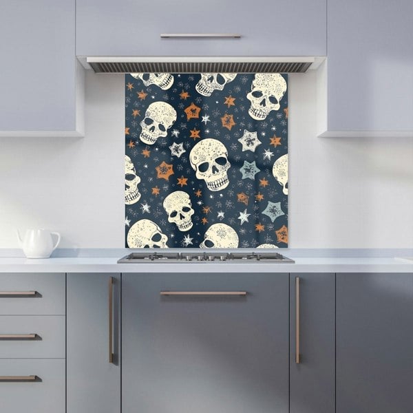 Warren Reed - Designer Skulls And Stars Kitchen Splashback