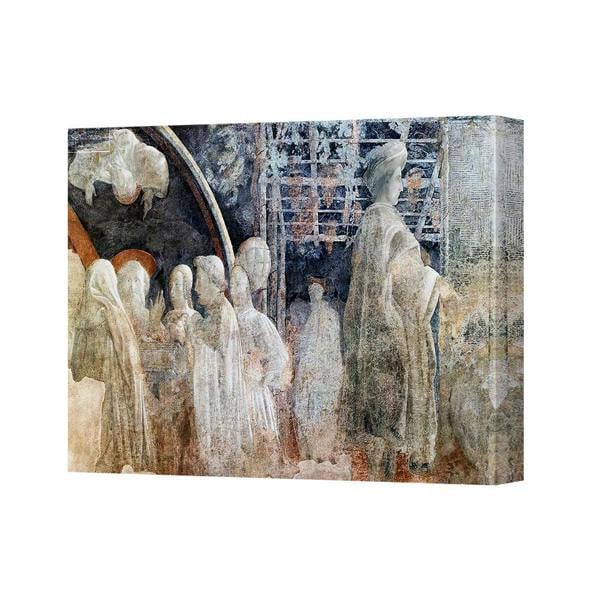 Benjamin Tate Design Canvas Art Print Wall Decor Abstract Figures And Statue Motif