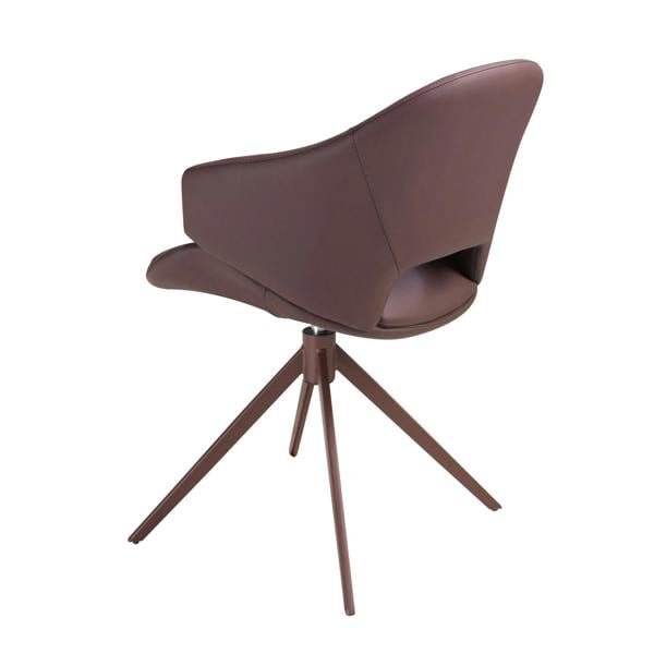 Angel Cerdá Copper brown leatherette swivel chair 4243