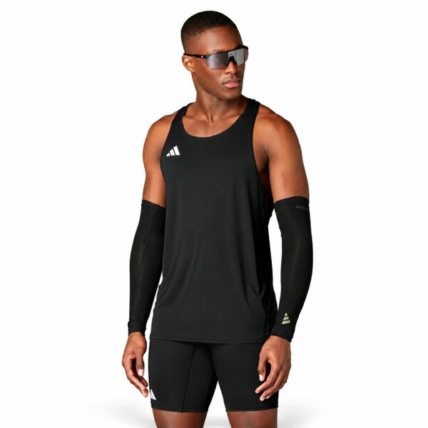 Adidas Adizero Essentials Mens Running Singlet Vest Black IM8586