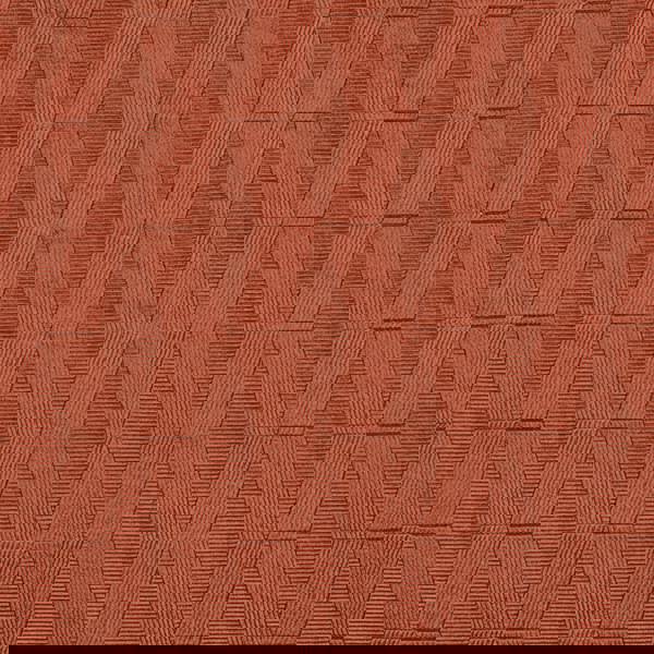 Enhanced Living Orange Geometric Velvet Embossed Thermal Room Darkening Curtains for Bedroom & Living Room