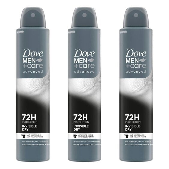 Dove Men+Care Dove Anti-Perspirant Men+Care Advanced Invisible Dry 72H Protection Deo, 3x200ml