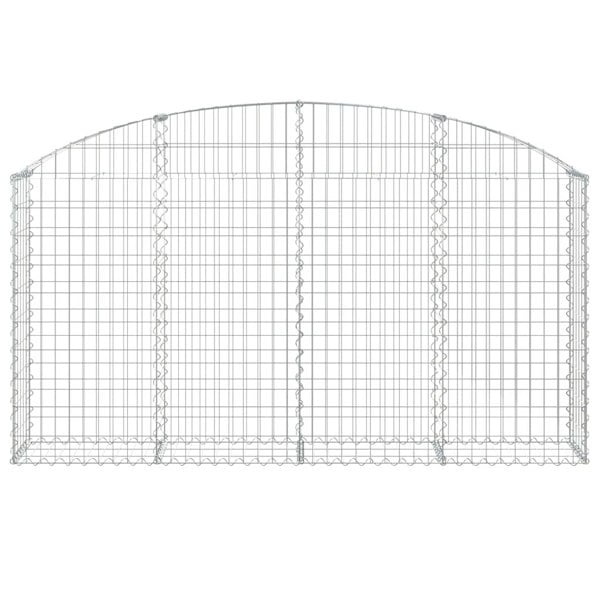 Berkfield Arched Gabion Basket 200x30x100/120 cm Galvanised Iron