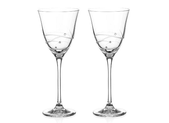 Diamante Spiral Cut Wine Glasses – Set of 2