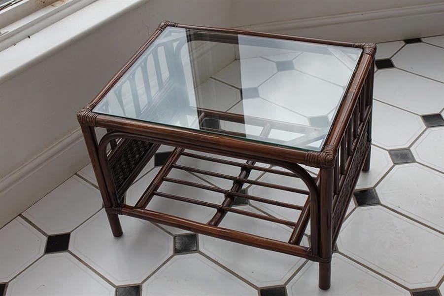 Verona Cane Coffee Table in a Mahogany Colour Finish