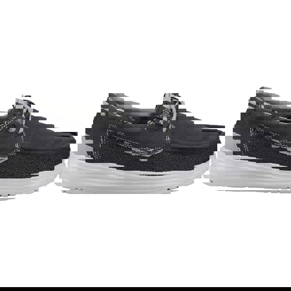 HEYDUDE Welsh Grip Classic Mesh Cotton Blend Men's Black/Storm Gray Boat Shoes