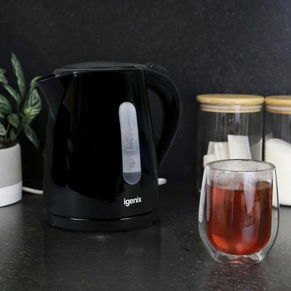 igenix 1 Litre Cordless Jug Kettle, 2200W, Black