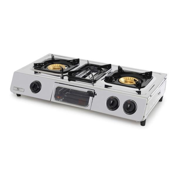 Portable Three-burner gas stove with oven
