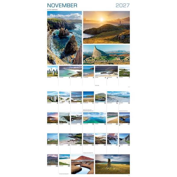 Around Scotland 365 Photos Calendar 2027, Wall Calendars, Month To View, Travel, Gift
