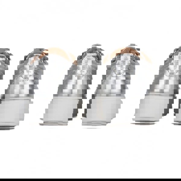 FitFlop RALLY Womens Leather Trainers Silver