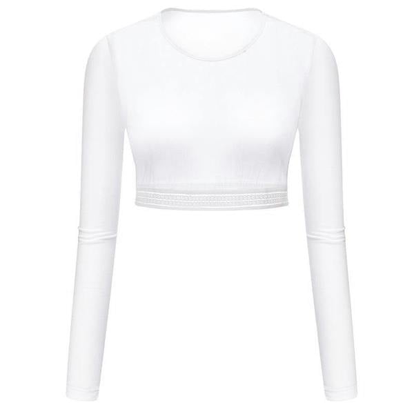 Anniou UPF 50+ Golf Mesh Layering Top - white