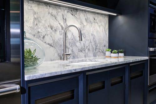 Riobel Azure Mixer with Pull Down Spray Stainless Steel Kitchen Tap
