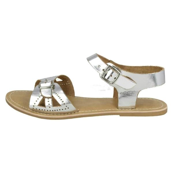 Leather Collection Ladies Leather Collection Flat Buckle Sandals