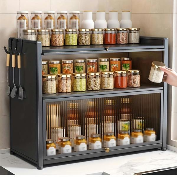 Havendro 3 Tier Kitchen Storage Cabinet Larder Pantry Cupboard