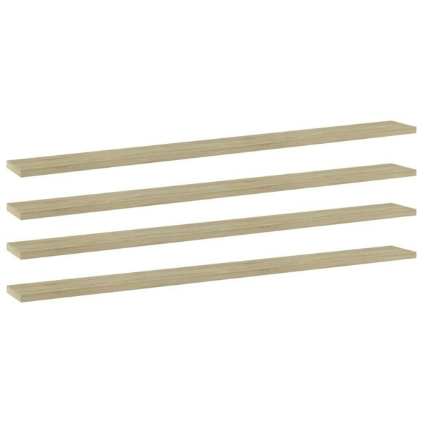Berkfield Bookshelf Boards 4 pcs Sonoma Oak 100x10x1.5 cm Engineered Wood