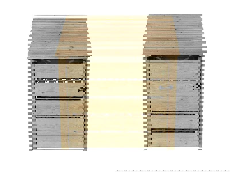 Arbor Garden Solutions Slatted Wooden Log Store with Door W-119cm, H-126cm Or 180cm, D-88cm