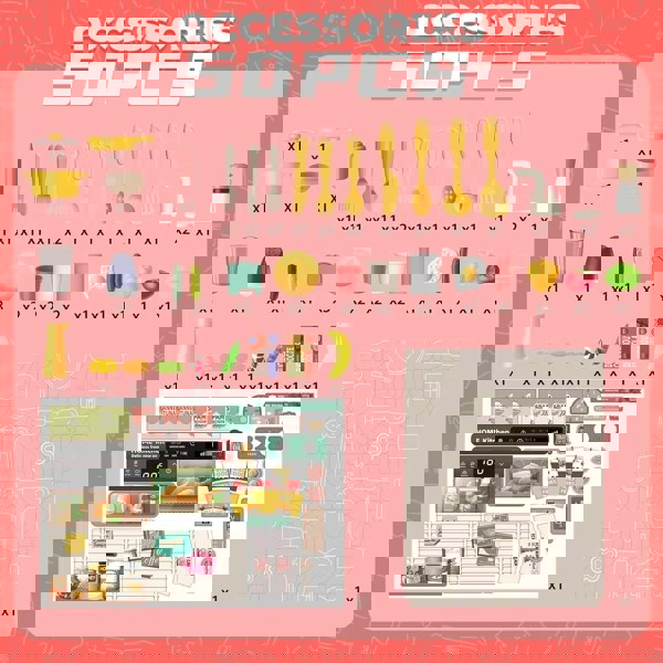 deAO Toys Pink Kitchen Playset – Realistic Lights & Sounds, Simulated Spray, Role-Play Toy with Accessories. Perfect Gift for Kids