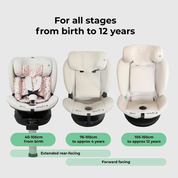My Babiie MBCS400 Group 0+/1/2/3 iSize Car Seat - Blush Leopard