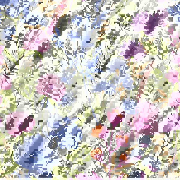 Catherine Lansfield Countryside Floral Wallpaper Pink / Blue
